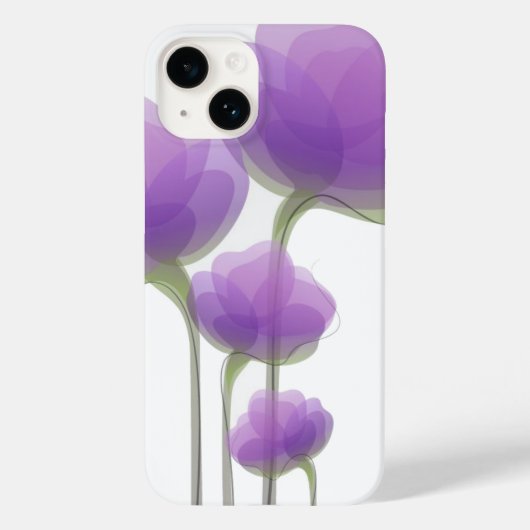 Coques Case-Mate iPhone iPhone 14 Fleurs Coque-violet (Verso)