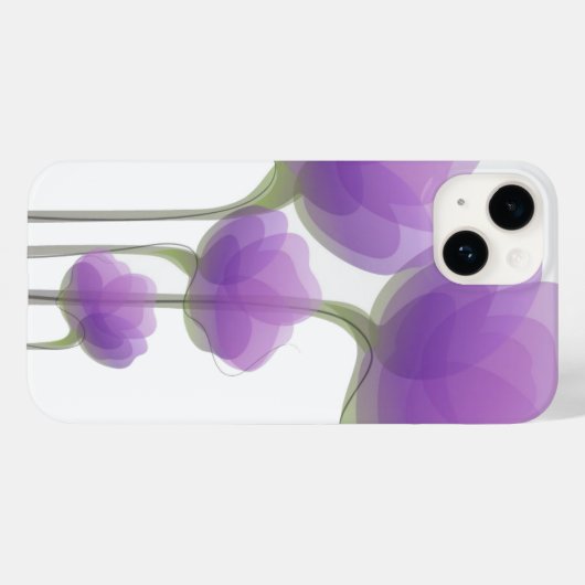 Coques Case-Mate iPhone iPhone 14 Fleurs Coque-violet (Verso (horizontal))