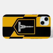 Coques Case-Mate iPhone iPhone 15 Plus Coque-Mate, drapeau Baltimore (Verso (horizontal))