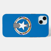 Coques Case-Mate iPhone iPhone 15 Plus Coque-Mate, drapeau de Mariana du N (Verso (horizontal))