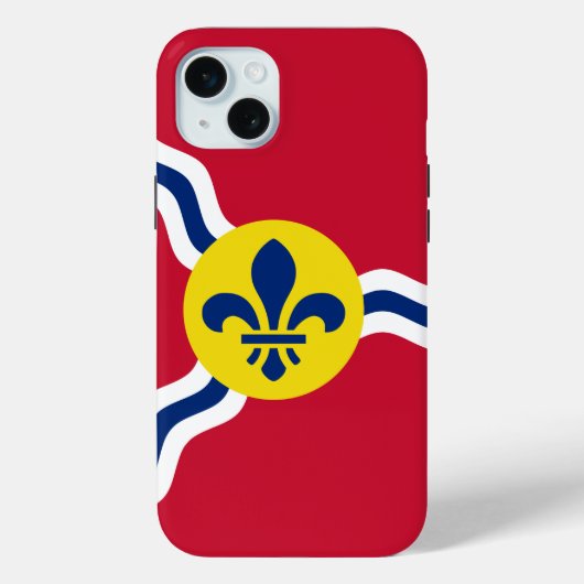 Coques Case-Mate iPhone iPhone 15 Plus Coque-Mate, drapeau de Saint-Louis (Verso)