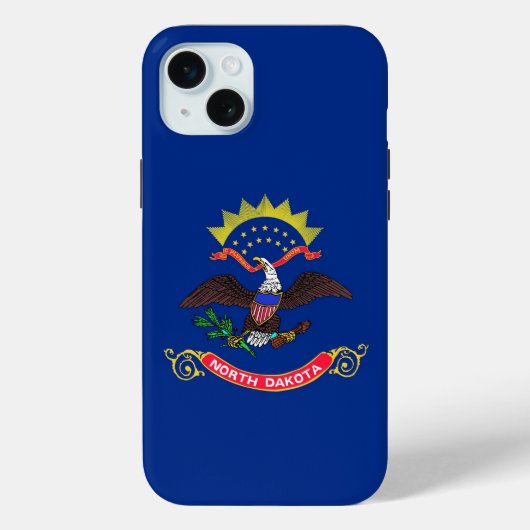 Coques Case-Mate iPhone iPhone 15 Plus Coque-Mate, drapeau du Dakota du No (Verso)