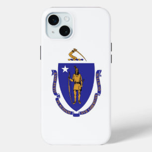 Coque iPhone 15 Mini iPhone 15 Plus Coque-Mate, drapeau du Massachusett