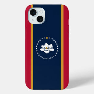 Coque iPhone 15 Mini iPhone 15 Plus Coque-Mate, drapeau du Mississippi