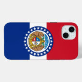 Coques Case-Mate iPhone iPhone 15 Plus Coque-Mate, drapeau du Missouri (Verso (horizontal))