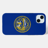 Coques Case-Mate iPhone iPhone 15 Plus Coque-Mate, drapeau du Nebraska (Verso (horizontal))