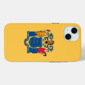 Coques Case-Mate iPhone iPhone 15 Plus Coque-Mate, drapeau du New Jersey (Verso (horizontal))