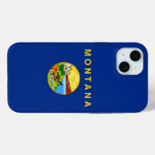 Coques Case-Mate iPhone iPhone 15 Plus Coque-Mate, drapeau Montana (Verso (horizontal))