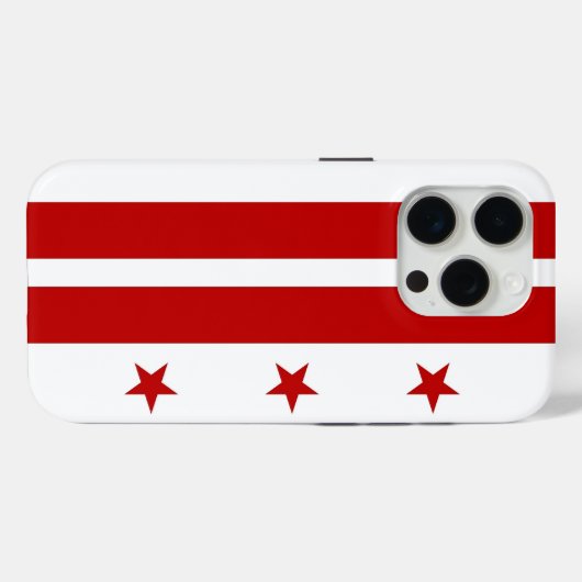 Coques Case-Mate iPhone iPhone 15 Pro Case-Mate, Washington DC flag (Verso (horizontal))