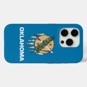 Coques Case-Mate iPhone iPhone 15 Pro Coque-Mate, drapeau de l'Oklahoma (Verso (horizontal))