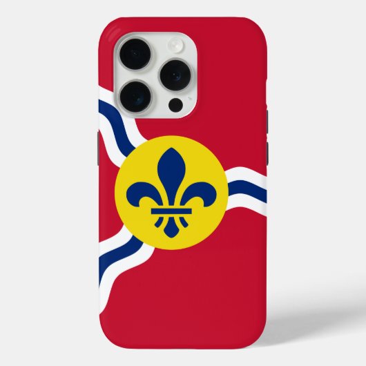 Coques Case-Mate iPhone iPhone 15 Pro Coque-Mate, drapeau de Saint-Louis (Verso)