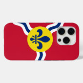 Coques Case-Mate iPhone iPhone 15 Pro Coque-Mate, drapeau de Saint-Louis (Verso (horizontal))