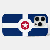 Coques Case-Mate iPhone iPhone 15 Pro Coque-Mate, drapeau d'Indianapolis (Verso (horizontal))