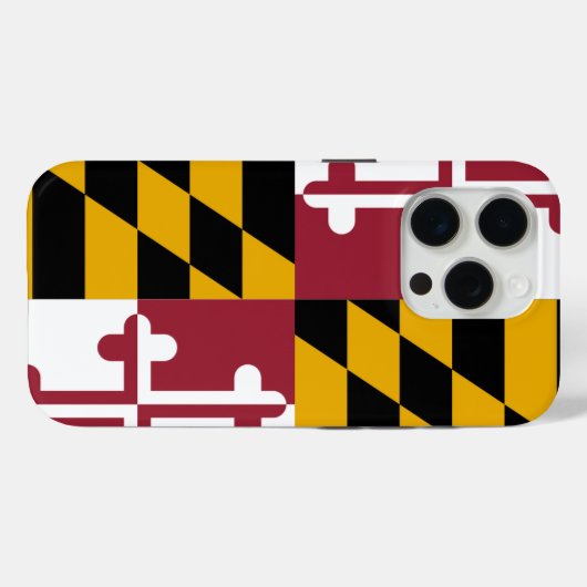 Coques Case-Mate iPhone iPhone 15 Pro Coque-Mate, drapeau du Maryland (Verso (horizontal))