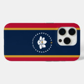 Coques Case-Mate iPhone iPhone 15 Pro Coque-Mate, drapeau du Mississippi (Verso (horizontal))