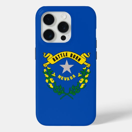 Coques Case-Mate iPhone iPhone 15 Pro Coque-Mate, drapeau du Nevada (Verso)