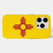 Coques Case-Mate iPhone iPhone 15 Pro Coque-Mate, drapeau du Nouveau-Mexiq (Verso (horizontal))