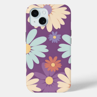 Coque Pour iPhone 15 iPhone 15 Téléphone Boîtier Retro Floral Art Desig
