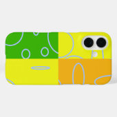 Coques Case-Mate iPhone iPhone 16 Cercles Coques Boucles Jaune Vert Orange (Verso (horizontal))