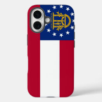 iPhone 16 Coque-Mate avec drapeau de Géorgie