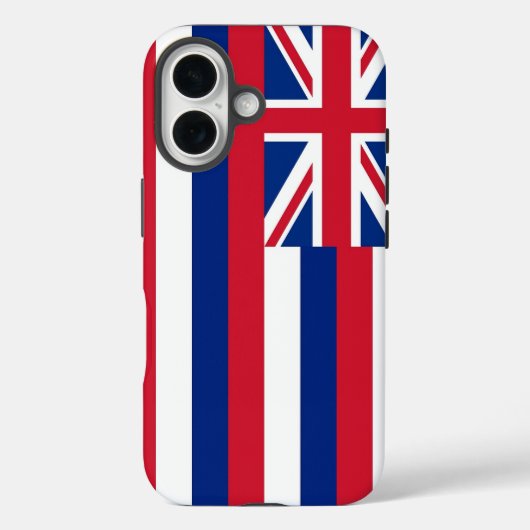 Coques Case-Mate iPhone iPhone 16 Coque-Mate avec drapeau de l'État d'Hawa (Verso)