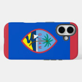 Coques Case-Mate iPhone iPhone 16 Coque-Mate avec drapeau Guam (Verso (horizontal))