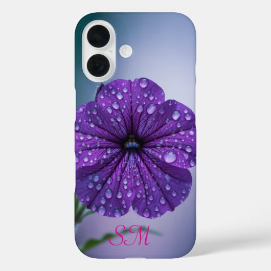 Coques Case-Mate iPhone iPhone 16 Coques avec Monogramme personnalisable (Verso)