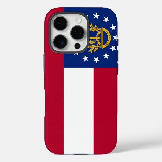 Coques Case-Mate iPhone iPhone 16 Pro Coque-Mate, drapeau de Géorgie (Verso)