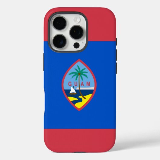 Coques Case-Mate iPhone iPhone 16 Pro Coque-Mate, drapeau Guam (Verso)