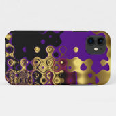 Coques Case-Mate iPhone iPhone 5 Abstrait Violet Or (Dos (Horizontal))