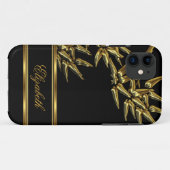 Coques Case-Mate iPhone iPhone 5 élégant Classy Asiatique Bambou Noir Or (Dos (Horizontal))