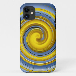 Case-Mate iPhone Case iPhone 5 Hülle gelb-blaue Spirale