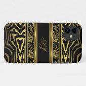 Coques Case-Mate iPhone iPhone 5 ou 4 Moderne Or Noir (Dos (Horizontal))
