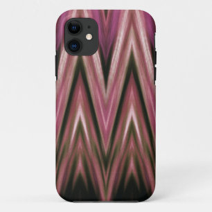 Coque iPhone 11 iPhone 5 Presque Invisible, Zigzags Chevron Mauve