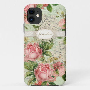 Coque Case-Mate Pour iPhone IPhone 5 - Rose anglais Vintage dentelle à Hydrang