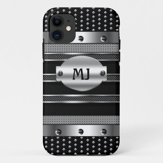 Coques Case-Mate iPhone iPhone 5 Studs Métalliques Chrome Hommes (Dos)