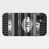 Coques Case-Mate iPhone iPhone 5 Studs Métalliques Chrome Hommes (Dos (Horizontal))