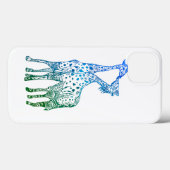 Coques Case-Mate iPhone iPhone 6/6, Tough Xtreme Blue Green Giraffes (Verso (horizontal))