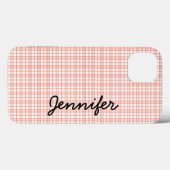 Coques Case-Mate iPhone iPhone 6 Coque, Plaid orange & blanc, Personnalisé (Verso (horizontal))