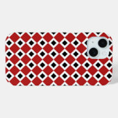 Coques Case-Mate iPhone iPhone 6 de motif de diamant rouge, blanc, noir (Verso (horizontal))