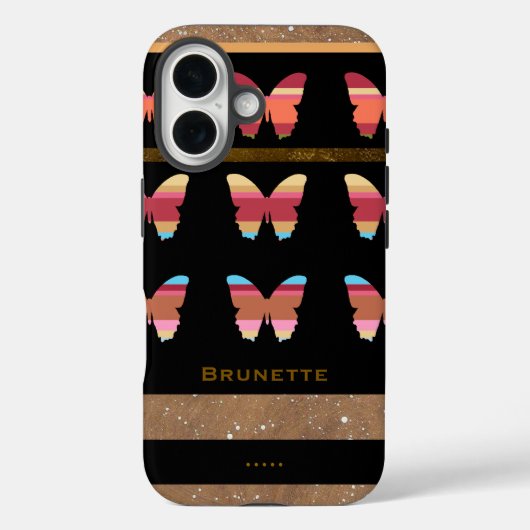 Coques Case-Mate iPhone iPhone 7 avec papillons rayés (Verso)