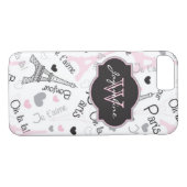 Coques Case-Mate iPhone iPhone 7 coeurs de Tour Eiffel | de l'affaire | (Dos (Horizontal))