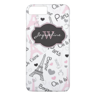 Coque iPhone 8 Plus/7 Plus iPhone 7 coeurs de Tour Eiffel de l'affaire