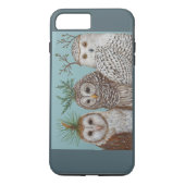 Coques Case-Mate iPhone iPhone 7 plus, cas dur d'Apple de hiboux d'hiver (Dos)