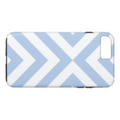 Coques Case-Mate iPhone iPhone bleu-clair et blanc de chevrons 8/7 cas (Dos (Horizontal))