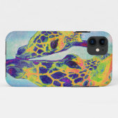 Coques Case-Mate iPhone iPhone bleu de girafe (Dos (Horizontal))