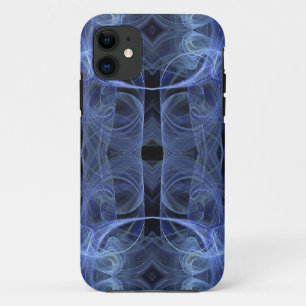 Coques Pour iPhone Iphone bleu fractal 5 Coque-Mate personnalisé