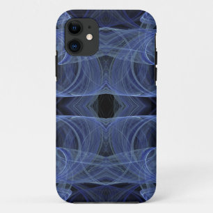 Coques Pour iPhone Iphone bleu fractal 5 Coque-Mate personnalisé