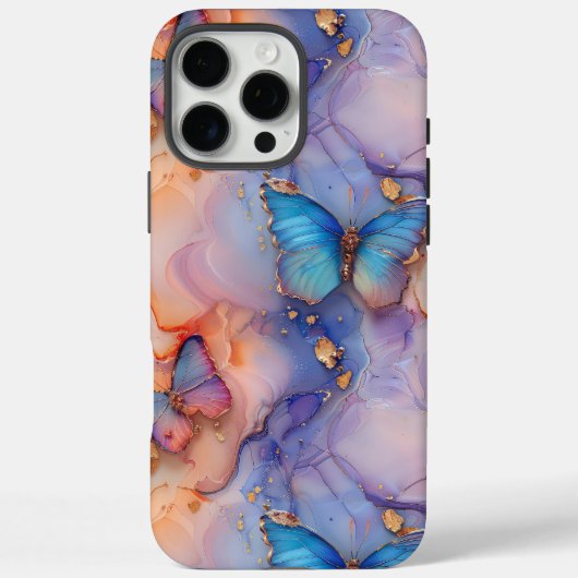 Coques Case-Mate iPhone iPhone Boho Butterfly Marble unique (Verso)