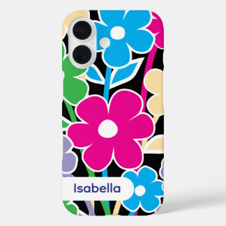 Coques iPhone 16 iPhone case floral colorful pattern aesthetic